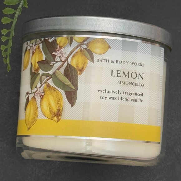 BBW Limoncello (Lemon) Bath & Body Works 3 Wick Candle - Picture 5 of 10